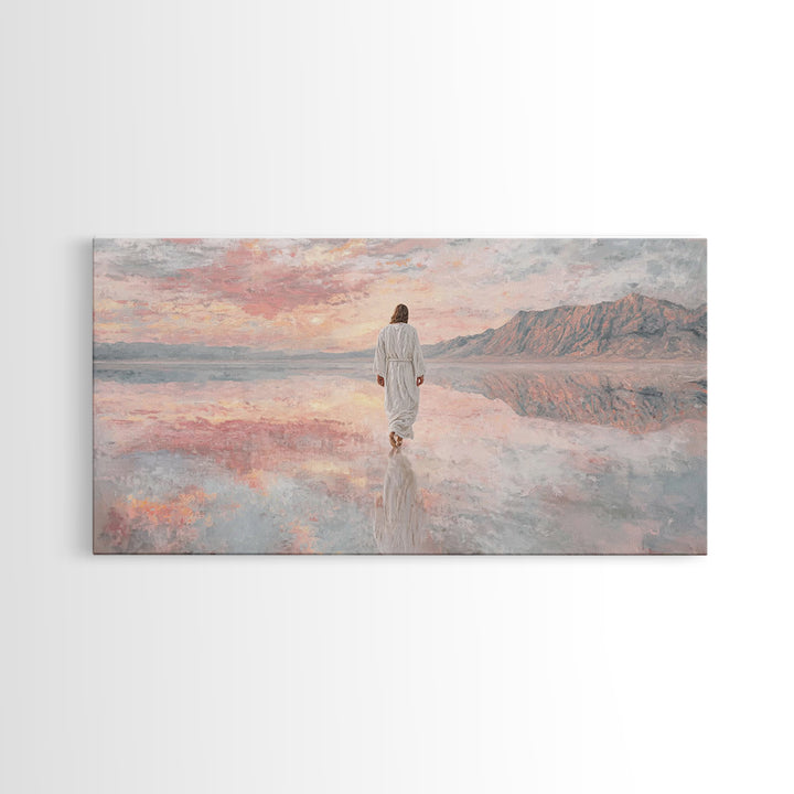 Twilight Grace Walk – Framed Canvas Print – Christian Wall Art – Christian Art Canvas – Jesus Painting – Christian Gift – Christian Christm