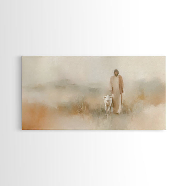 Morning Hope Walk – Framed Canvas Print – Christian Art Canvas – Jesus Christmas Art – Christian Paintings – Christian Wall Art – Grace