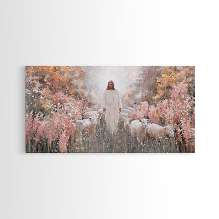 Garden Of Light – Framed Canvas Print – Christian Art Canvas – Christian Painting – Jesus Art Print – Christian Christmas Art – Christian D