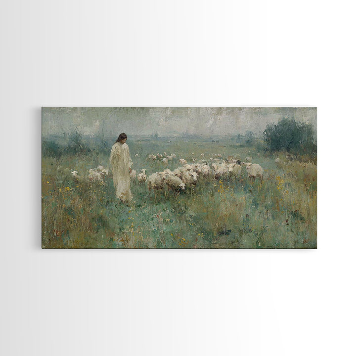 Fields Of Mercy, Framed Canvas Print, Christian Art Canvas, Christian Wall Art, Jesus Painting, Christian Art Print, Christian Gift, Christ