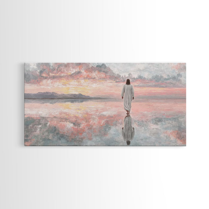 Walking In Glory | Framed Canvas Print | Christian Art Canvas | Jesus Painting | Christian Wall Art | Christian Gift | Christmas Art