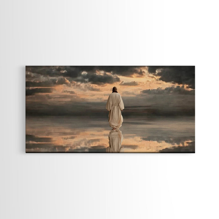 Desert Light – Framed Canvas Print – Christian Wall Art – Jesus Painting – Christian Art Canvas – Christmas Art – Holiday Art – Art