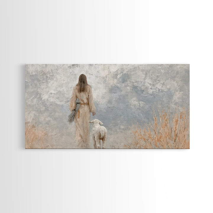 Shepherd's Road | Framed Canvas Print | Christian Art | Jesus Canvas Art | Christmas Wall Art | Christian Painting | Holiday Art