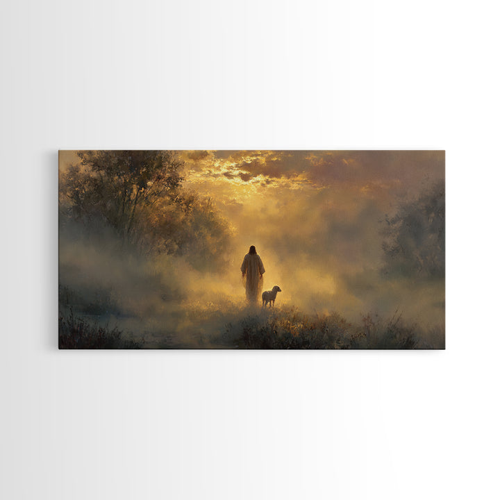 Dawn Of Hope - Framed Canvas Print - Christian Wall Art - Jesus Painting - Christmas Art - Christian Decoration - Modern Christian Art