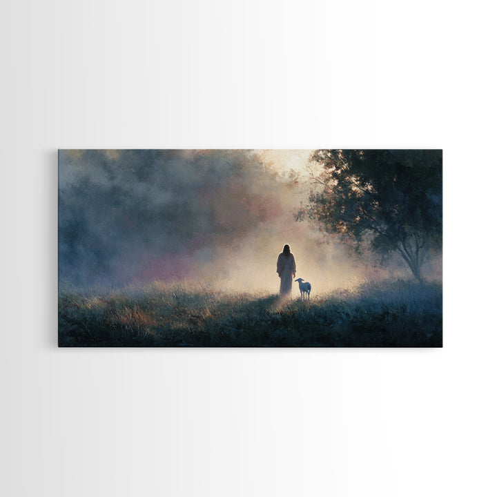 Dawn Of Grace | Framed Canvas Print | Christian Art | Christian Wall Art | Jesus Painting | Christian Christmas Art | Christian Canvas Art