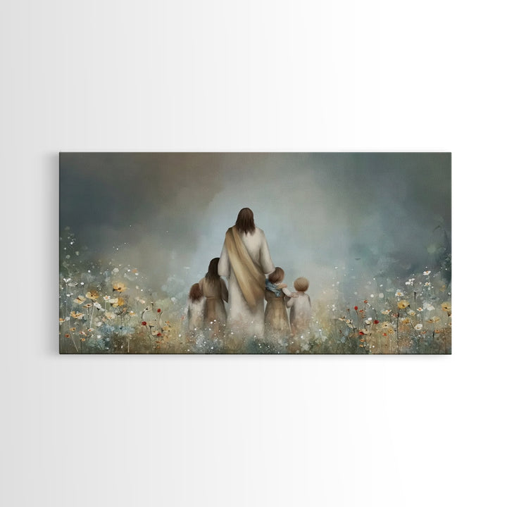 Blossoms Of Grace – Framed Canvas Print – Christian Wall Art – Jesus Painting – Christian Art Canvas – Christian Christmas Art – Christian