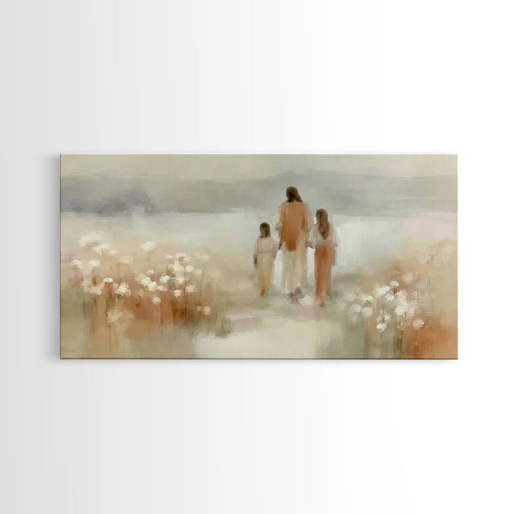Path Of Mercy – Framed Canvas Print – Christian Wall Art – Christian Art Work – Jesus Painting – Modern Christian Art – Christian Decoratio