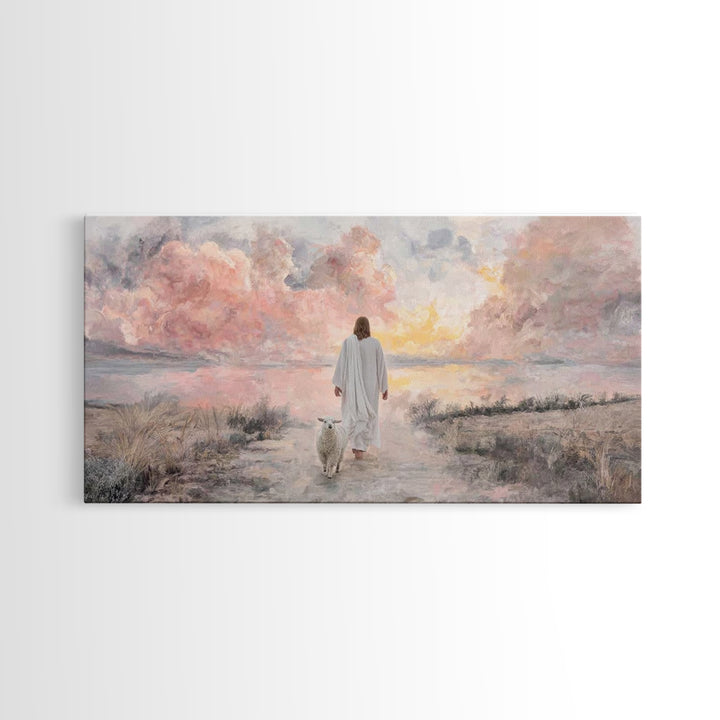 Radiant Dawn – Framed Canvas Print – Jesus Painting – Christian Christmas Art – Christian Art Canvas – Modern Christian Art – Christian Wal