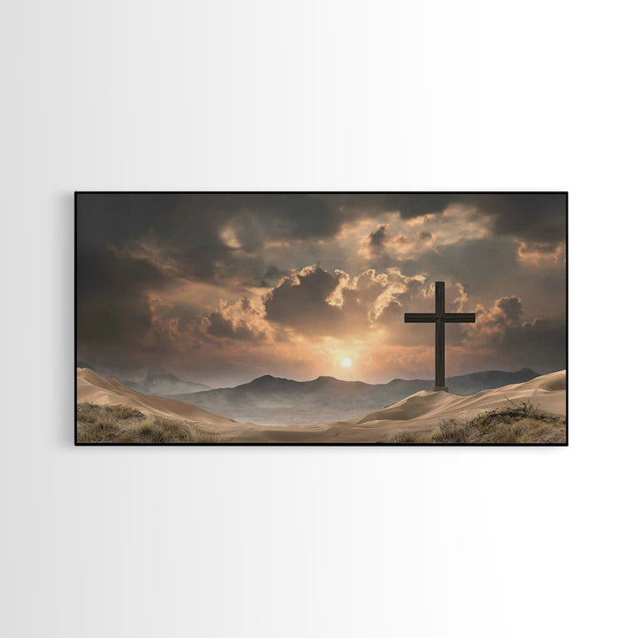 Valley Of Grace | Framed Canvas Print | Christian Art Canvas | Christian Wall Art | Moody Christian Art | Christian Painting | Christian Gi