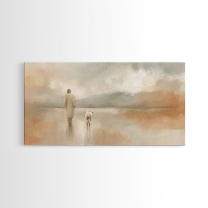 Eternal Light Trail – Framed Canvas Print – Christian Art Print – Jesus Painting – Christian Wall Art – Minimalist Christian Art – Christia