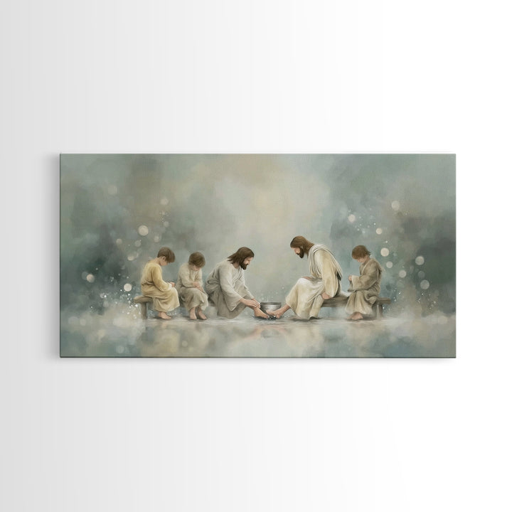 Servant Of Grace – Framed Canvas Print – Christian Wall Art – Jesus Painting – Christian Art Work – Modern Christian Art – Christian Decor