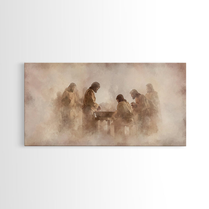 Upper Room Light – Framed Canvas Print – Christian Wall Art – Jesus Painting – Christian Art Canvas – Christian Decorations – Modern Christ