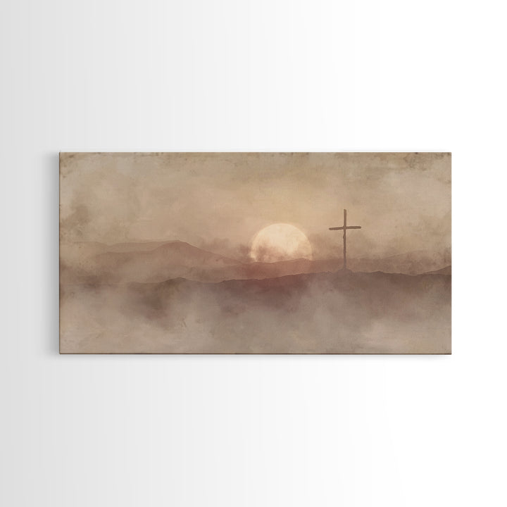Desert Redemption, Framed Canvas Print, Christian Wall Art, Christian Art Canvas, Christian Art Work, Modern Christian Painting, Christian