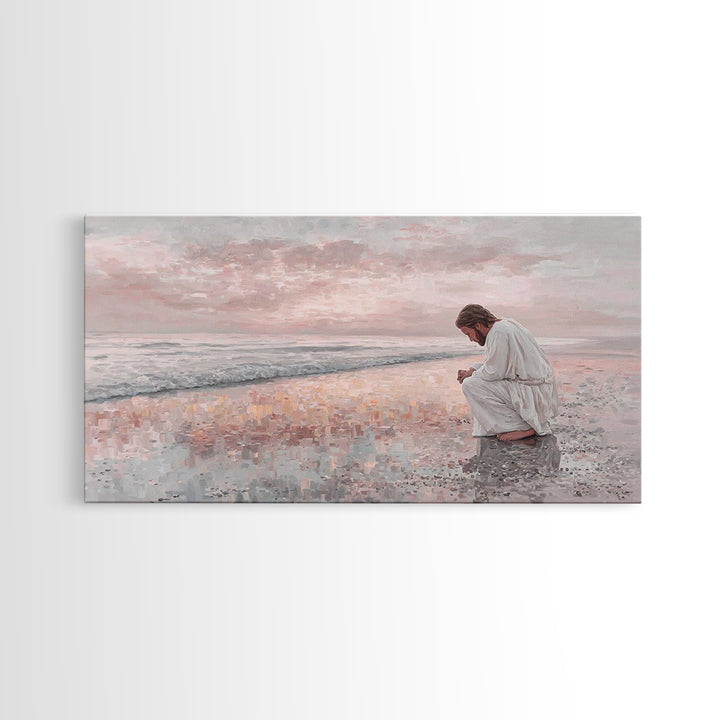Dawn of Mercy | Framed Canvas Print | Christian Art Canvas | Jesus Painting | Large Christian Painting | Subtle Christian Art | Christian C