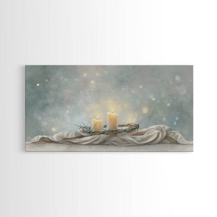 Sunset Of Mercy – Framed Canvas Print – Christian Wall Art – Christian Art Print – Subtle Christian Art – Christian Gift – Christian Christ