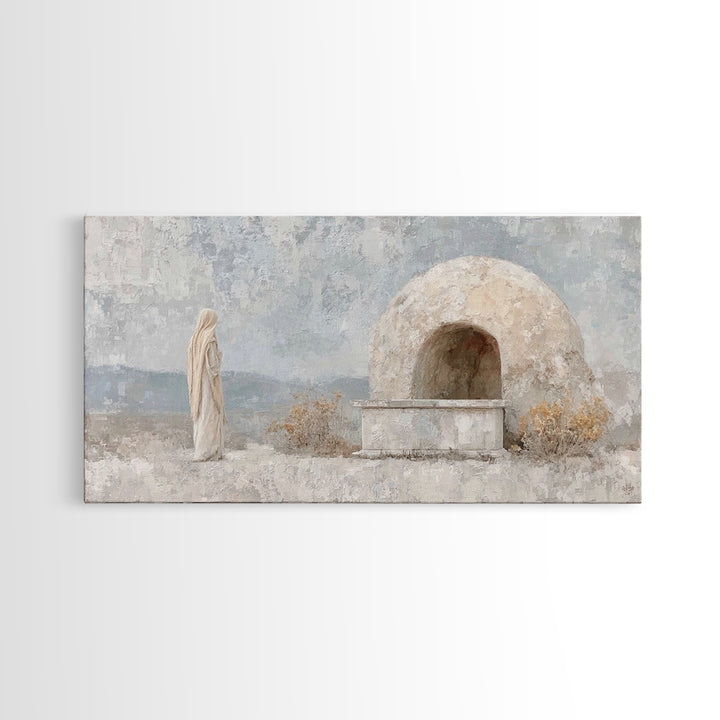 Silent Dawn – Framed Canvas Print – Large Christian Art – Christian Art Canvas – Jesus Painting – Christian Wall Art – Christmas Art