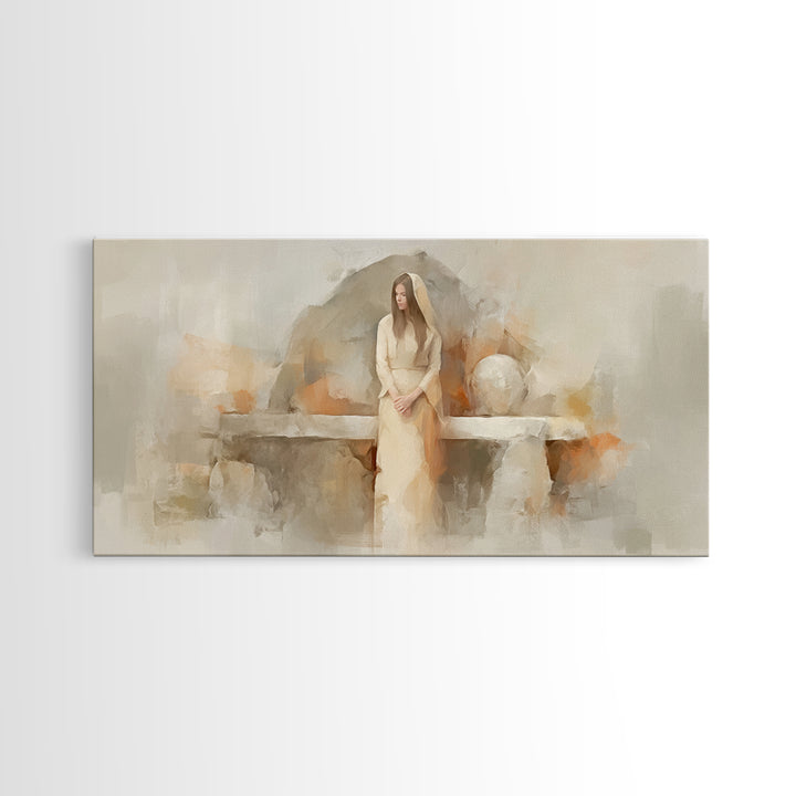 Faithful Hope – Framed Canvas Print – Christian Art Canvas – Christian Wall Art – Christmas Art – Jesus Painting – Large Christian Art