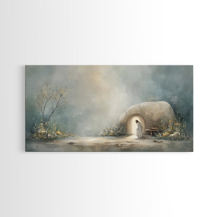 Morning Reverence – Framed Canvas Print – Large Christian Art – Jesus Painting – Christian Wall Art – Christian Art Canvas – Christmas Art