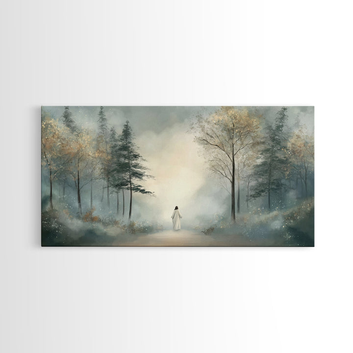 Holy Path Mist – Framed Canvas Print – Christian Wall Art – Christian Art Canvas – Subtle Christian Art – Christian Gift – Christmas Art