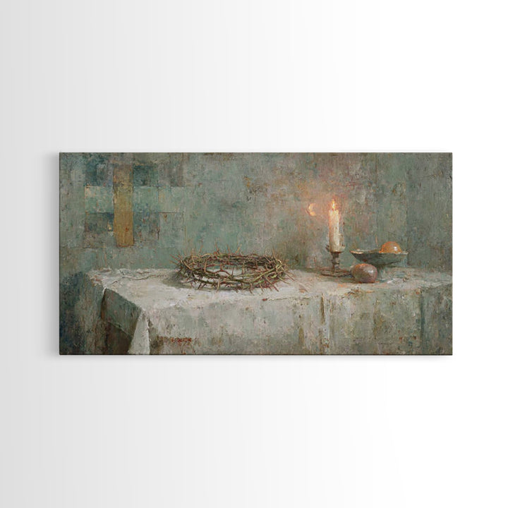 Holy Offering – Framed Canvas Print – Christian Wall Art – Christian Art Canvas – Vintage Christian Art – Christian Art Painting – Christia