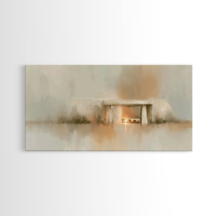 Desert Sanctuary – Framed Canvas Print – Christian Wall Art – Christian Art Canvas – Jesus Painting – Moody Christmas Art