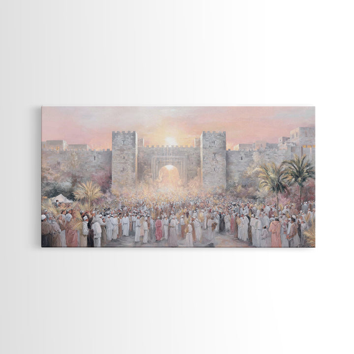 Hosanna Sunrise – Framed Canvas Print – Christian Christmas Art – Christian Art Canvas – Christian Wall Art – Large Christian Painting