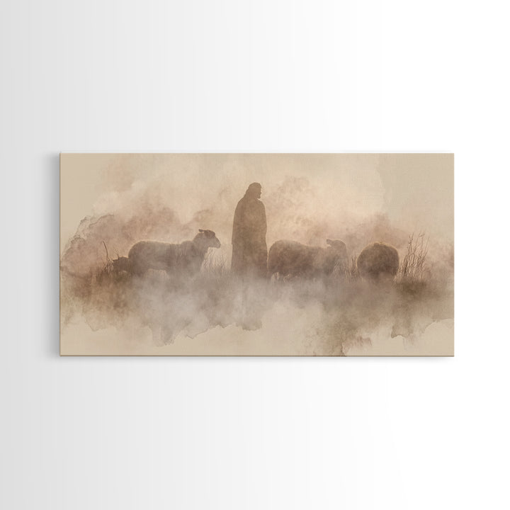 Dawn Of Grace – Framed Canvas Print – Christian Art Canvas – Jesus Painting – Christian Decorations – Christian Wall Art – Christmas Art