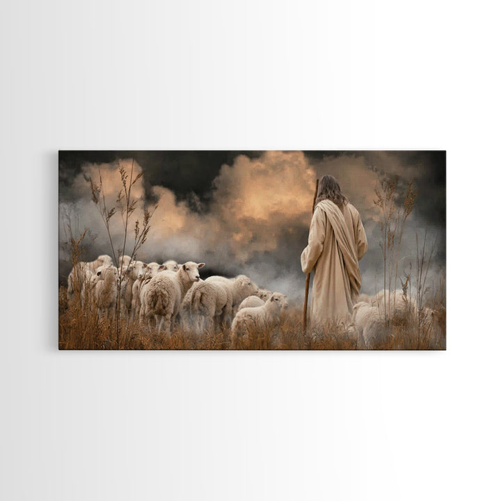 Hillside Hope | Framed Canvas Print | Christian Art Canvas | Christian Wall Art | Jesus Painting | Christian Christmas Art | Modern Christi