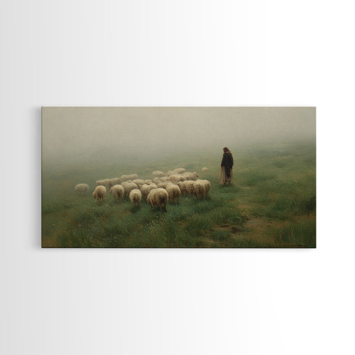 Harvest Of Faith, Framed Canvas Print, Christian Wall Art, Jesus Painting, Christian Art Canvas, Christian Christmas Art, Christian Gift