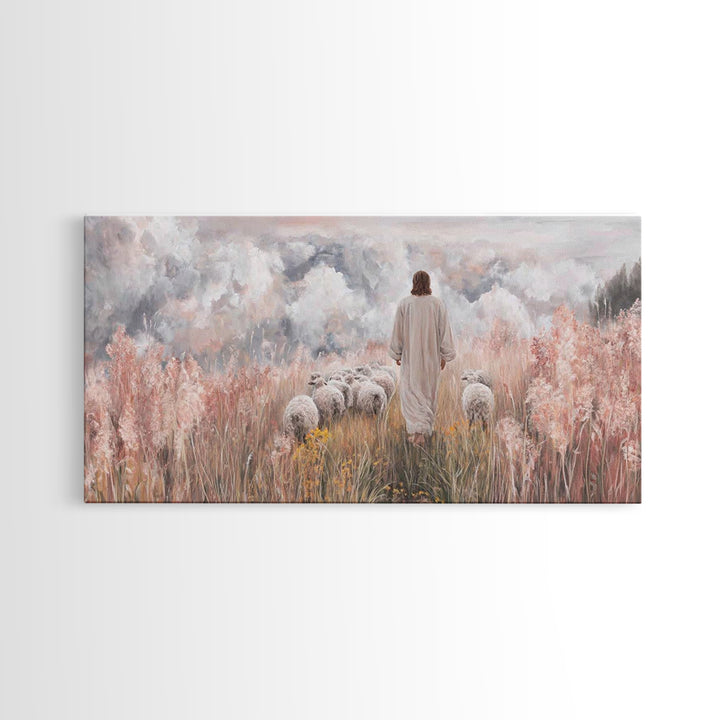 Clouds Of Promise – Framed Canvas Print – Christian Art Canvas – Jesus Painting – Christian Wall Art – Christian Gift Ideas – Christmas Art