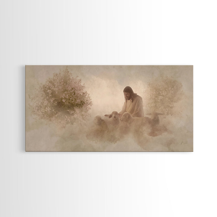 Heavenly Path - Framed Canvas Print - Christian Art Canvas - Jesus Painting Canvas - Christian Decorations - Christmas Art Prints