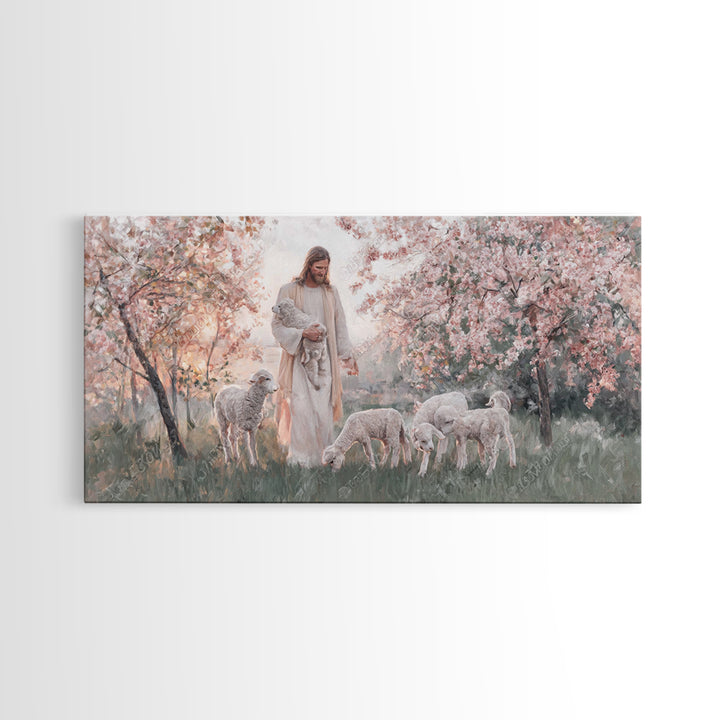 Blossom Covenant | Framed Canvas Print | Christian Christmas Art | Jesus Wall Art | Christian Art Gift | Subtle Christian Art