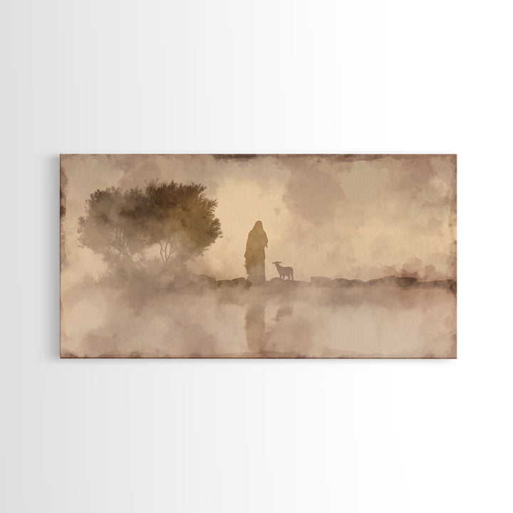 Divine Journey | Framed Canvas Print | Christian Art Canvas | Christian Wall Art | Jesus Painting | Subtle Christian Art | Christian Decor