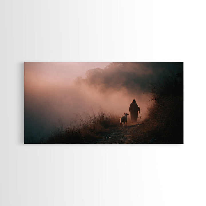 Dawn Of Mercy, Framed Canvas Print, Christian Art Canvas, Jesus Painting, Christian Wall Art, Moody Christian Art, Christian Decor