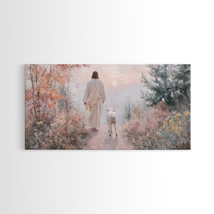 Sanctuary Light, Framed Canvas Print, Christian Art Canvas, Christian Wall Art, Jesus Painting, Large Christian Art, Christian Gift Ideas