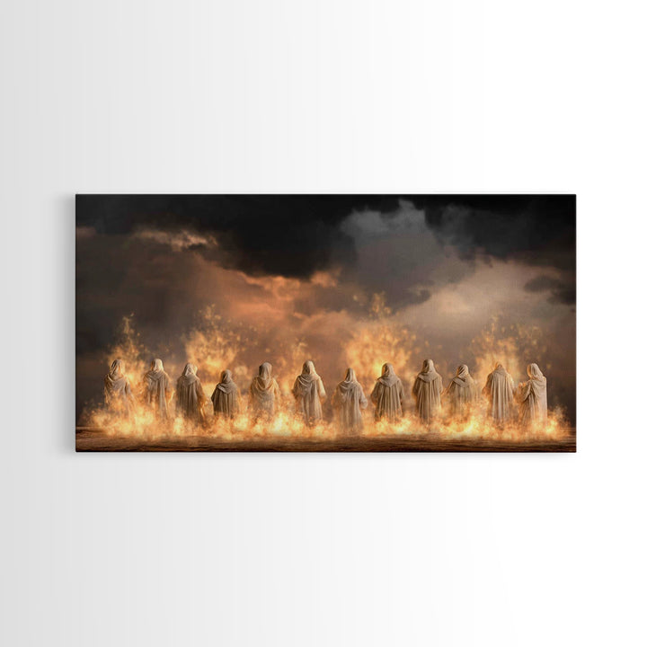 Dawn Of Reverence | Framed Canvas Print | Christian Wall Art | Jesus Painting | Christian Art Print | Christmas Art Work