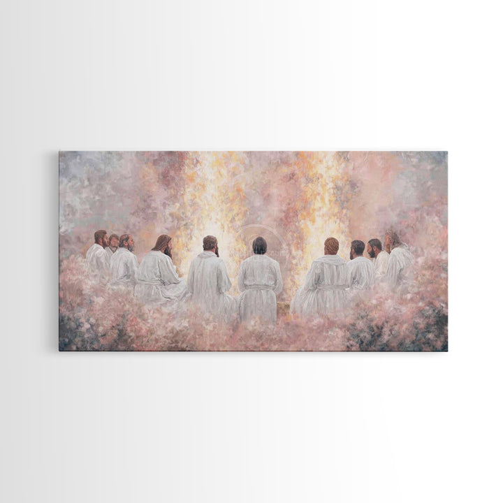 Circle Of Peace, Framed Canvas Print, Christian Art Print, Jesus Painting, Christian Wall Art, Christmas Canvas Wall Art