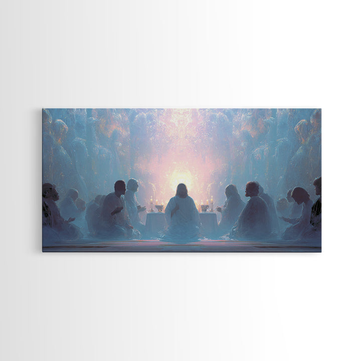 Celestial Feast | Framed Canvas Print | Christian Wall Art | Christian Art Canvas | Jesus Painting | Christmas Art Work
