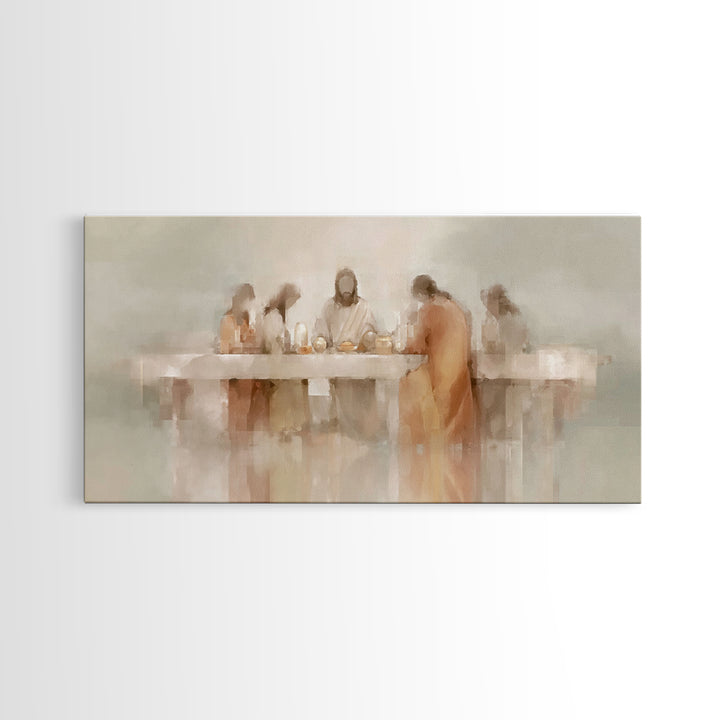 Table Of Grace – Framed Canvas Print – Christian Art Canvas – Jesus Painting – Christian Wall Art – Christian Decor – Christmas Art