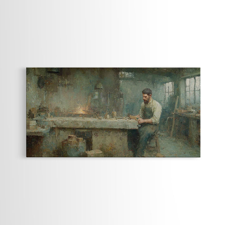 Quiet Labor Grace – Framed Canvas Print – Christian Wall Art – Christian Art Canvas – Christian Decor – Christian Gift – Jesus Painting