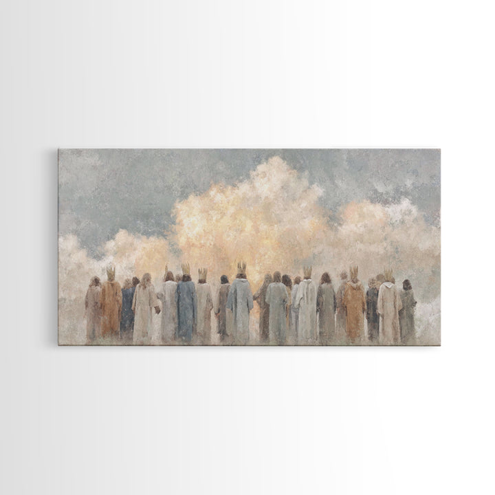 Crowns Of Glory – Framed Canvas Print – Christian Wall Art – Christian Art Print – Subtle Christian Art – Modern Christian Painting – Chris