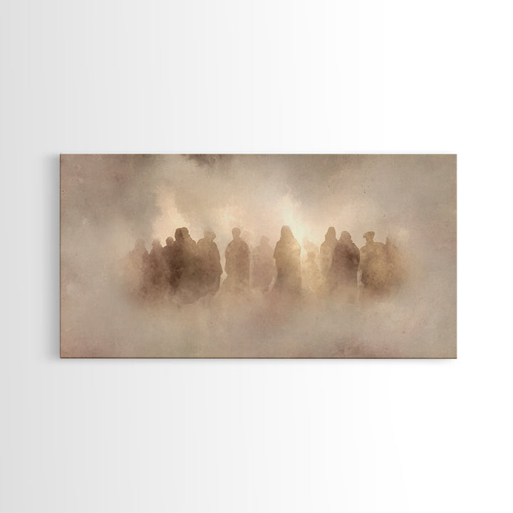 Cloudborn Fellowship – Framed Canvas Print – Christian Art – Christian Wall Art – Moody Christian Art – Abstract Christian Art – Christian