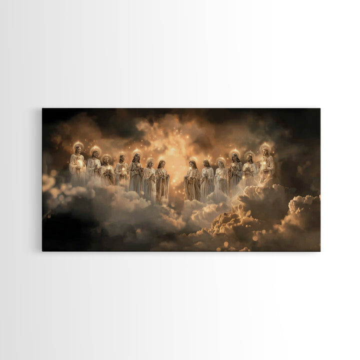 Radiant Apostles – Framed Canvas Print – Jesus Painting – Christian Art Canvas – Christian Wall Art – Vintage Christian Art – Large Christi
