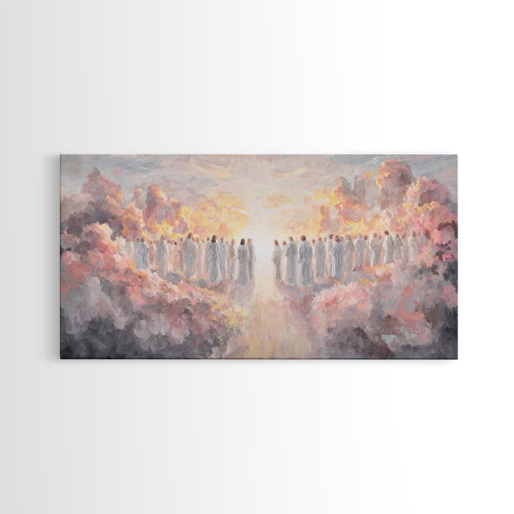 Celestial Pathway – Framed Canvas Print – Christian Wall Art – Christian Art Painting – Subtle Christian Art – Modern Christian Painting –