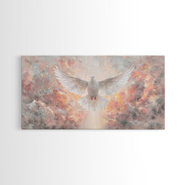 Radiant Descent – Framed Canvas Print – Christian Art – Christian Christmas Art – Framed Christmas Art – Christian Art Gift