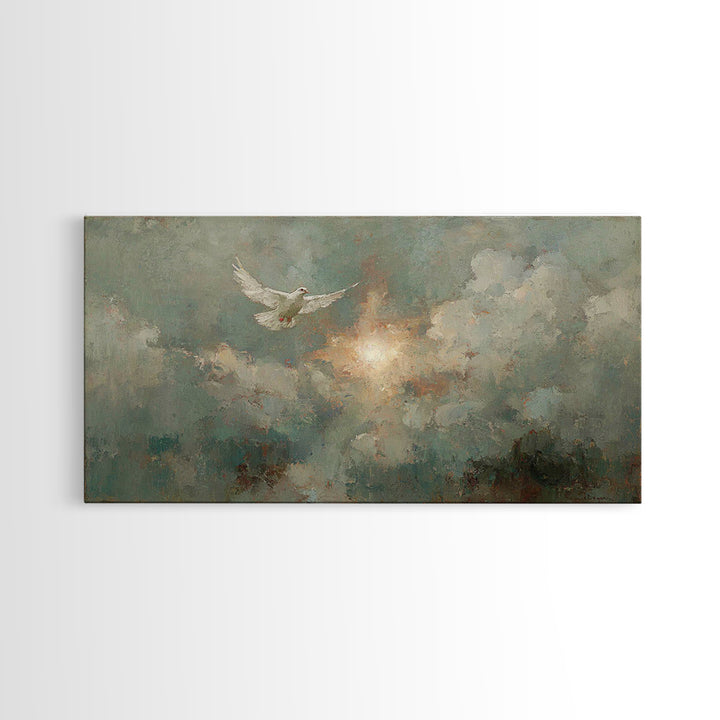 Peaceful Rise | Framed Canvas Print | Christian Art Work | Christmas Canvas Wall Art | Christian Christmas Decorations | Christian Art