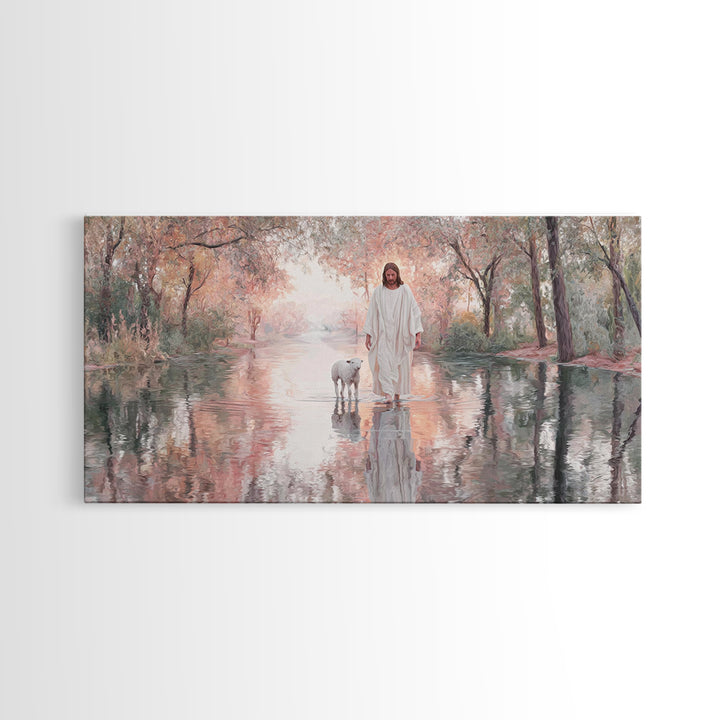 Holy Infant Calm – Framed Canvas Print – Christian Wall Art – Jesus Christmas Art – Christian Art Canvas – Christmas Art Prints