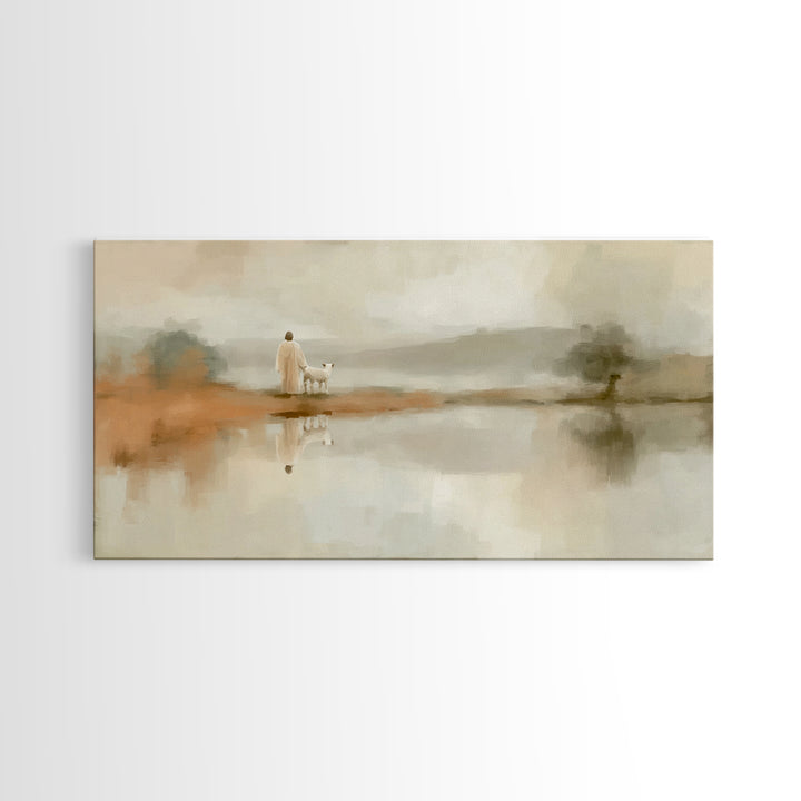 Guiding Mist Path – Framed Canvas Print – Christian Wall Art – Jesus Art Print – Christian Art Canvas – Christian Gift Ideas