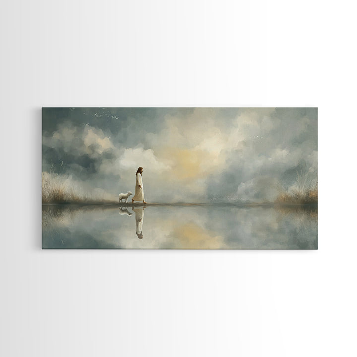 River Of Mercy – Framed Canvas Print – Christian Wall Art – Christian Art Canvas – Jesus Art Print – Christmas Art Prints