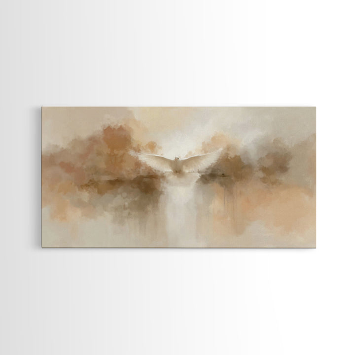 Gentle Ascension, Framed Canvas Print, Christian Art Canvas, Minimalist Christian Art, Christian Wall Art, Christmas Art Prints